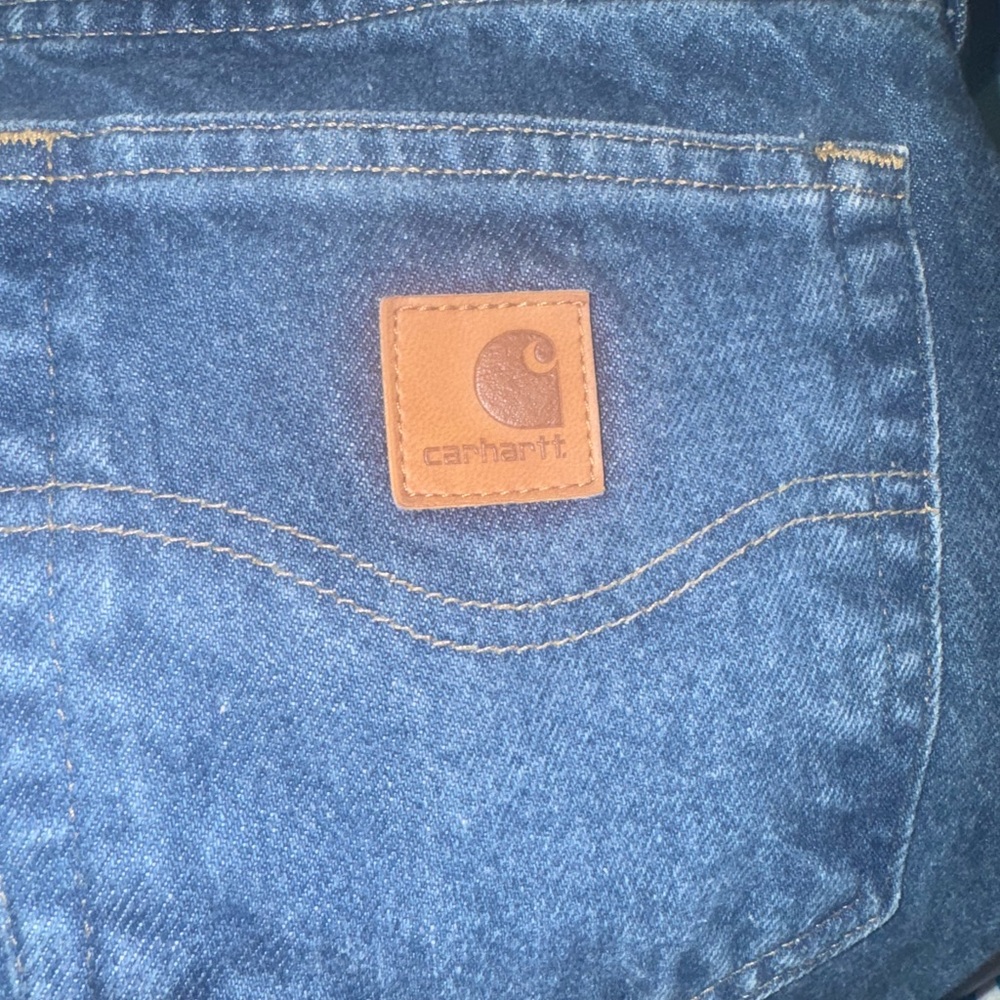 Carhartt Denim with Tan Logo Patch